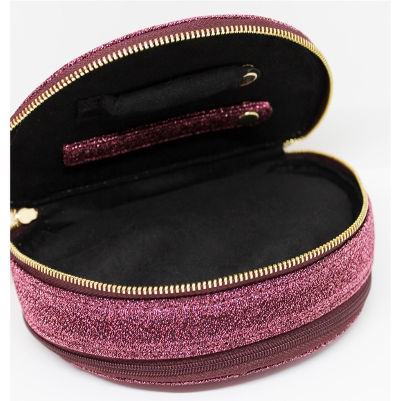 NWT Loft half circle sparkly metallic zippered jewelry case - Picture 3 of 4